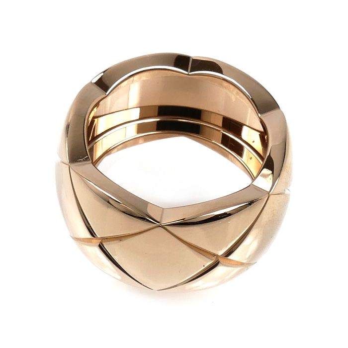 Chanel 18k Pink Gold Coco Crush Large Ring — view 4
