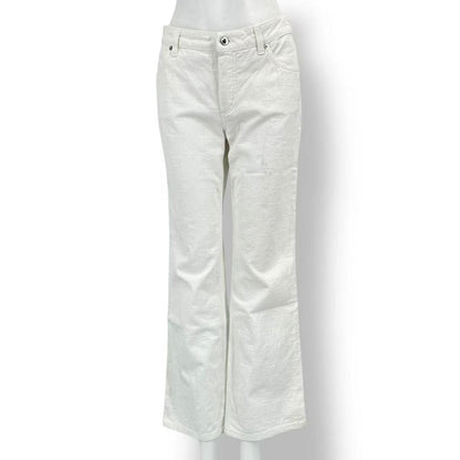 Louis Vuitton Monogram Denim Pants 42 White