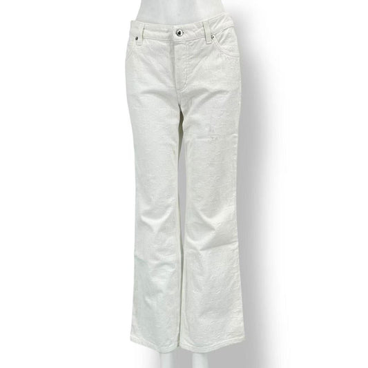 Louis Vuitton Monogram Denim Pants 42 White