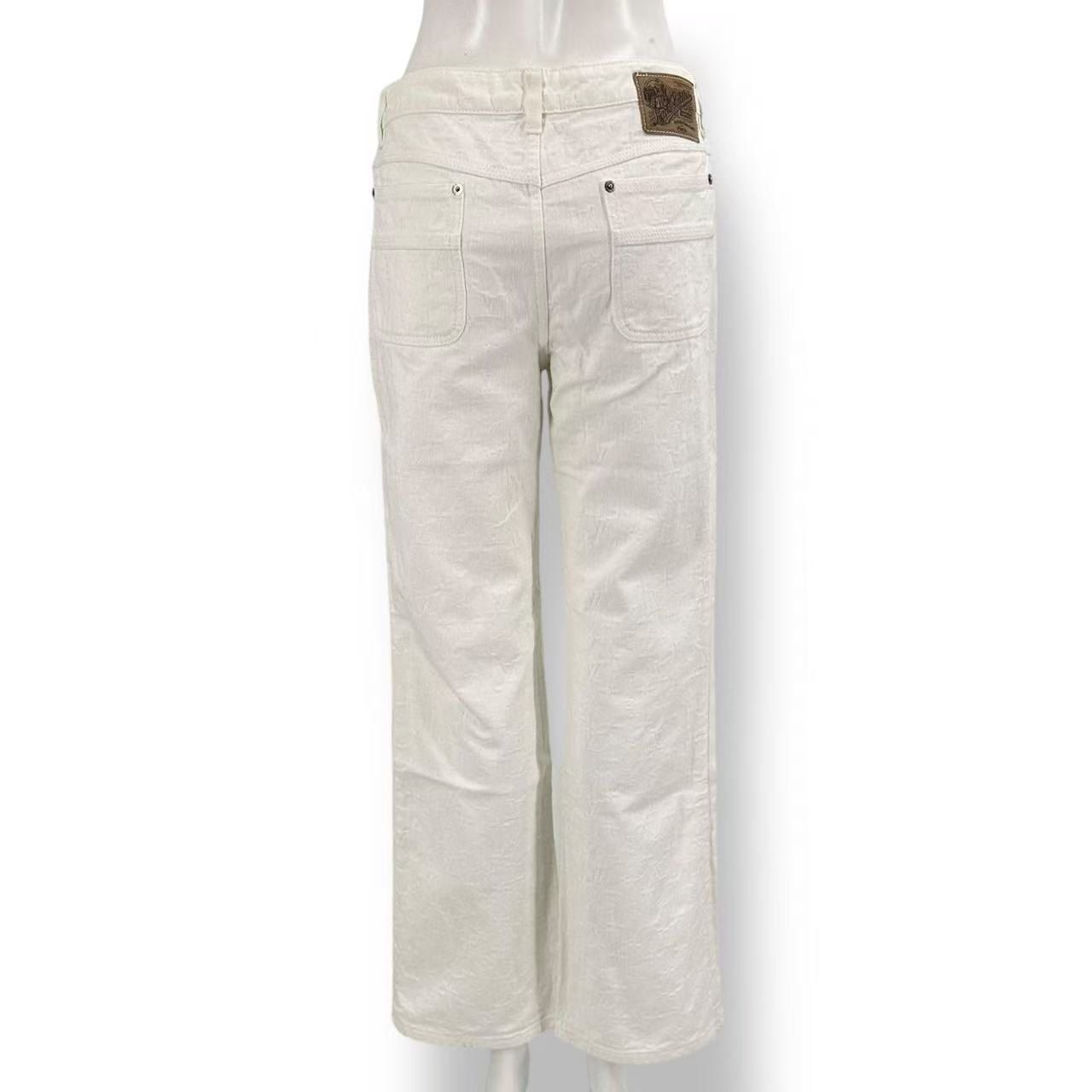 Louis Vuitton Monogram Denim Pants 42 White — view 2