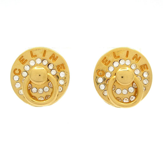 Celine Earrings Gold Clear