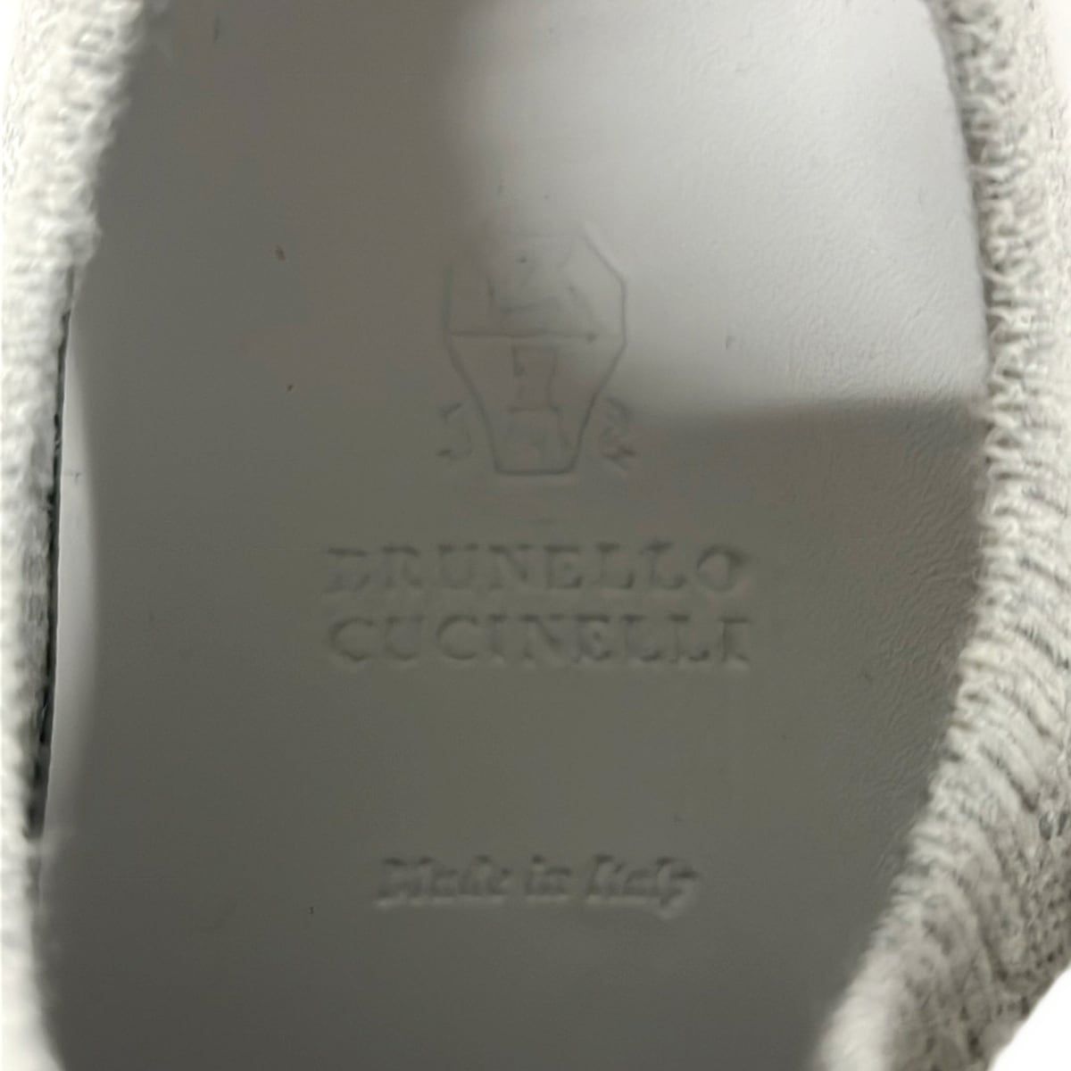 Brunello Cucinelli Sneakers 36 Gray Light Metal Beads Lame Knit — view 5