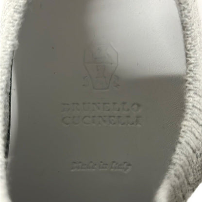 Brunello Cucinelli Sneakers 36 Gray Light Metal Beads Lame Knit — view 5