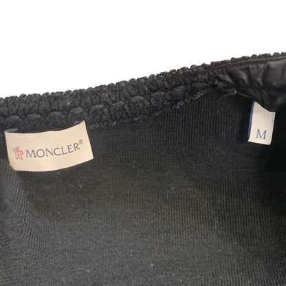 Moncler Cardigan Tricot Knit Contrast Down Jacket M Black — view 4