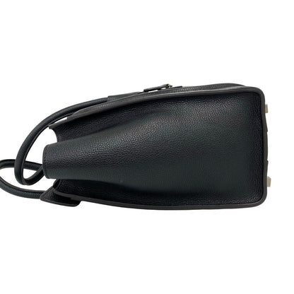 Celine Luggage Micro Leather Boston Bag Tote Black — view 5
