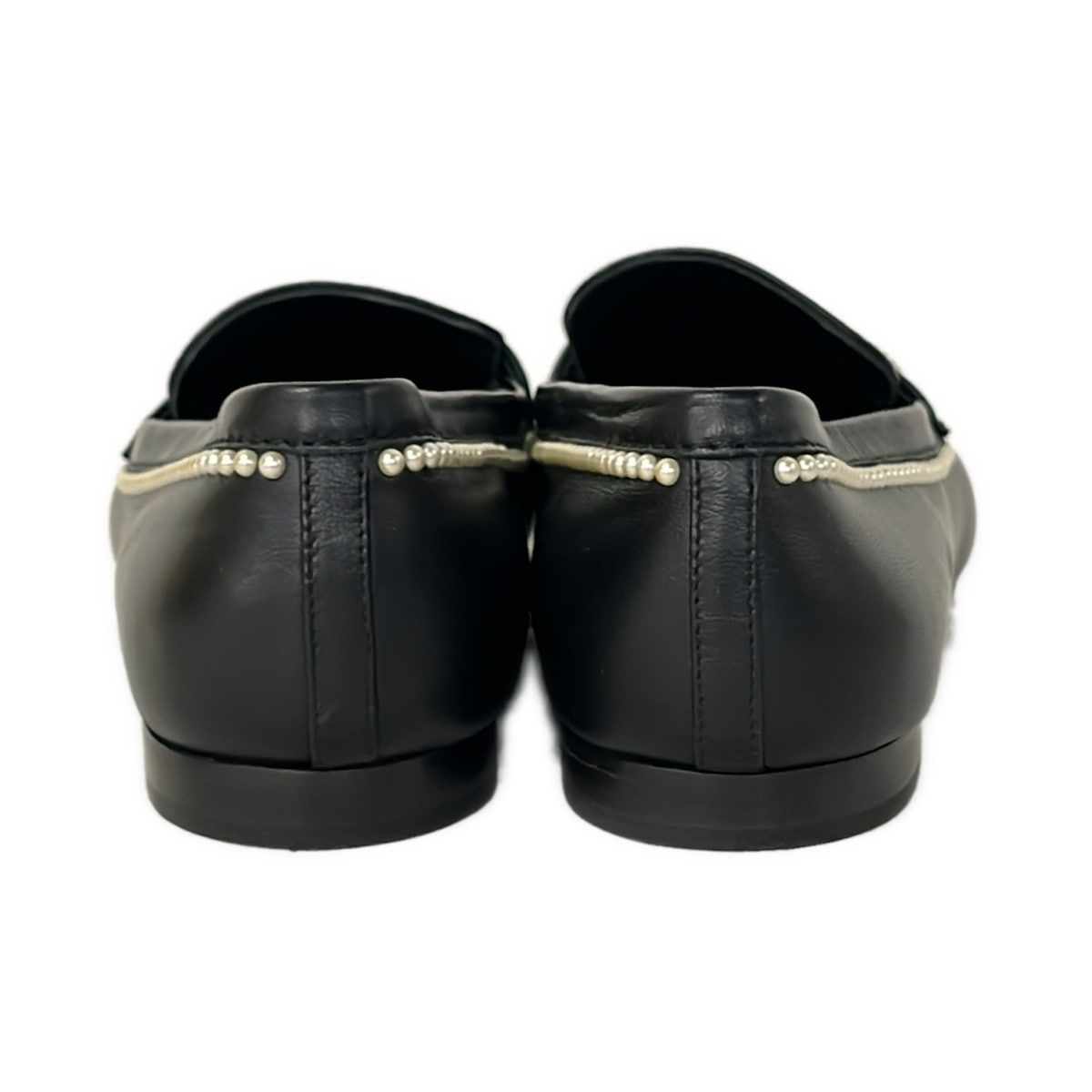 Chanel Loafers 39.5 C Black Pearl CC Logo Lambskin — view 3