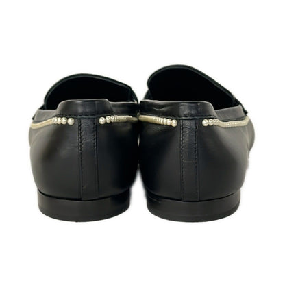 Chanel Loafers 39.5 C Black Pearl CC Logo Lambskin — view 3