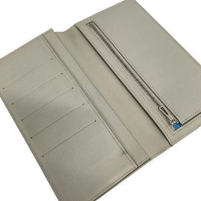 Hermes Wallet Citizen Twill Long Combine Pearl Gray Silver — view 3