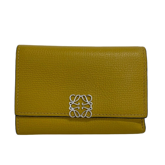 Loewe Trifold Wallet Anagram Vertical Small Dark Yellow