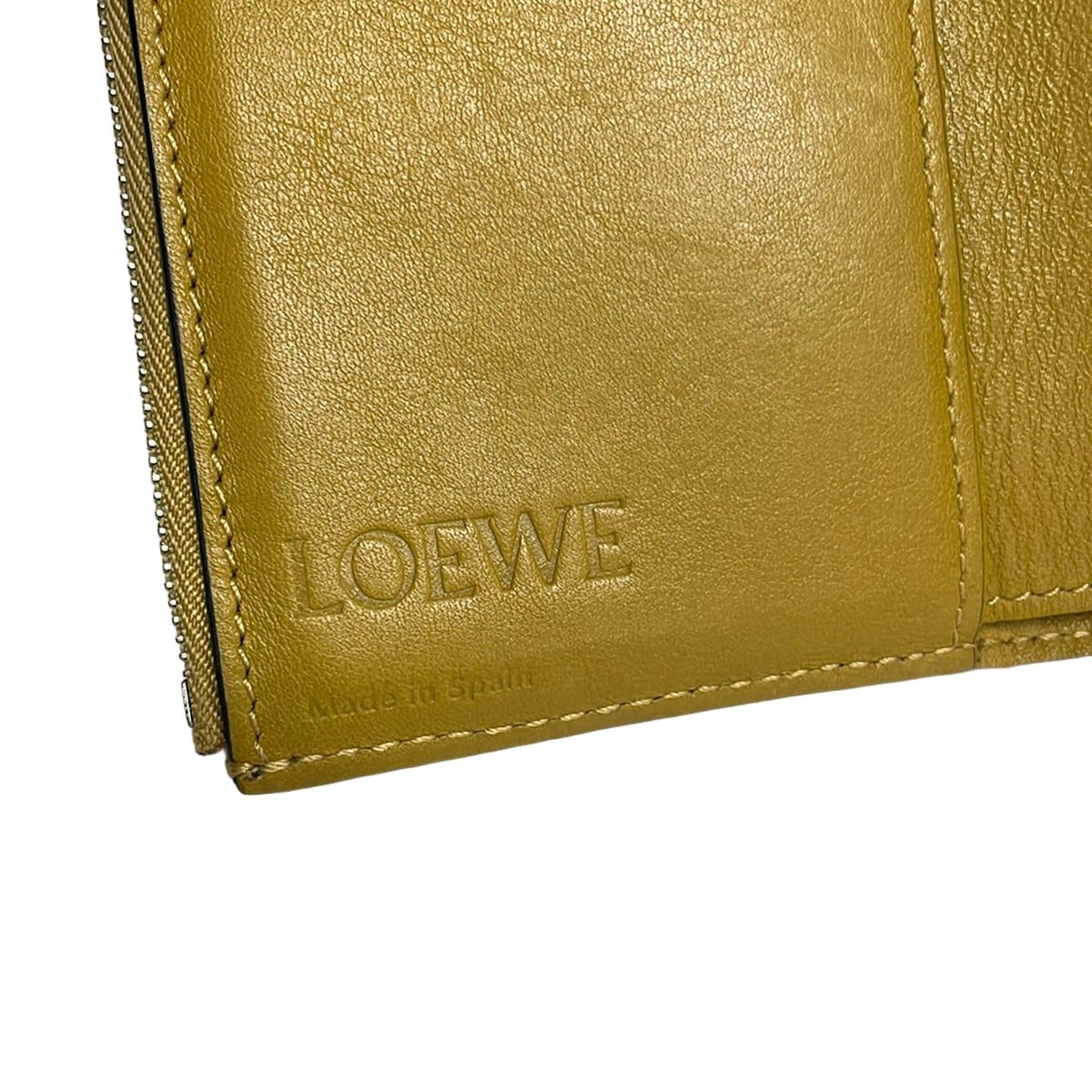 Loewe Trifold Wallet Anagram Vertical Small Dark Yellow — view 5