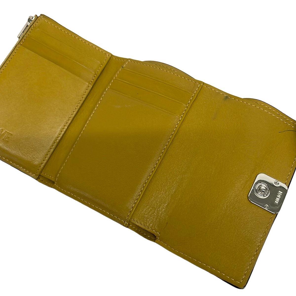 Loewe Trifold Wallet Anagram Vertical Small Dark Yellow — view 3