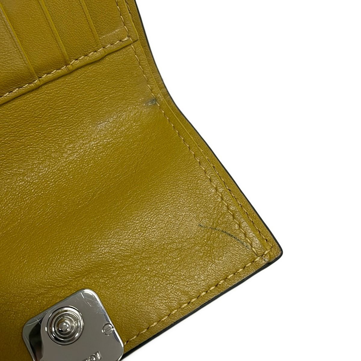 Loewe Trifold Wallet Anagram Vertical Small Dark Yellow — view 7