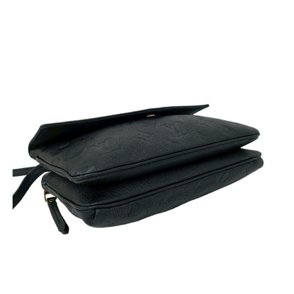 Louis Vuitton Monogram Empreinte Leather Shoulder Bag Black — view 7