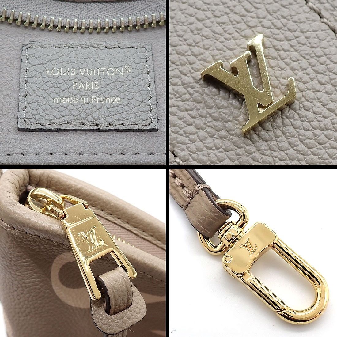 Louis Vuitton Bag Carryall Zip NM PM Tourtrelle Beige Monogram Empreinte — view 6