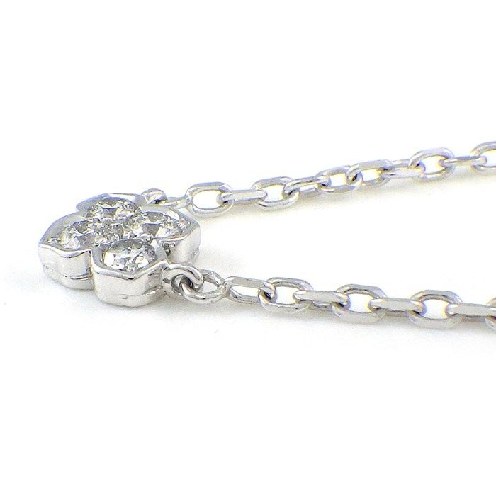 Cartier Necklace Hindu Lotus Water Lily 4 Points Diamond 18k White Gold — view 3