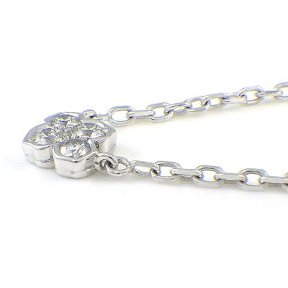 Cartier Necklace Hindu Lotus Water Lily 4 Points Diamond 18k White Gold — view 3