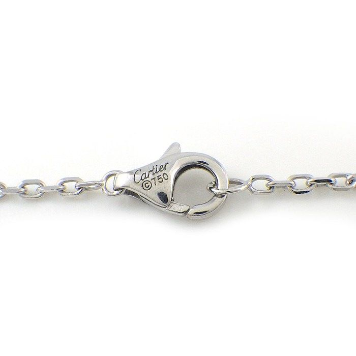 Cartier Necklace Hindu Lotus Water Lily 4 Points Diamond 18k White Gold — view 4