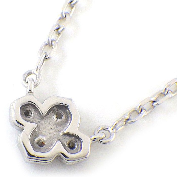 Cartier Necklace Hindu Lotus Water Lily 4 Points Diamond 18k White Gold — view 2