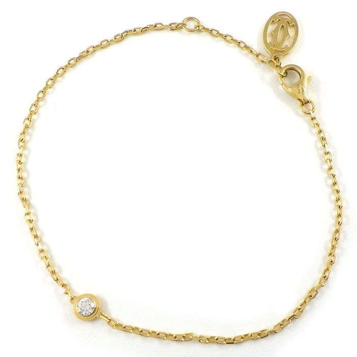 Cartier Bracelet d'Amour SM Diamant Leger 1 Point Diamond 18k Yellow Gold