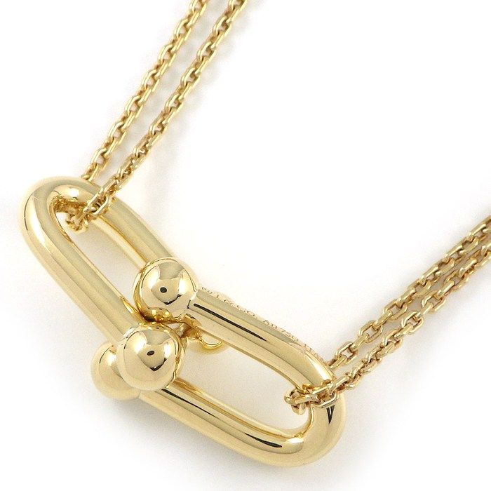 Tiffany & Co Necklace Double Link Large 18k Yellow Gold