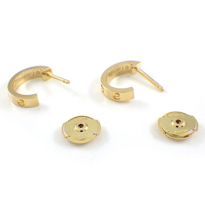 Cartier Earrings Love Hoop SM 18k Yellow Gold — view 2