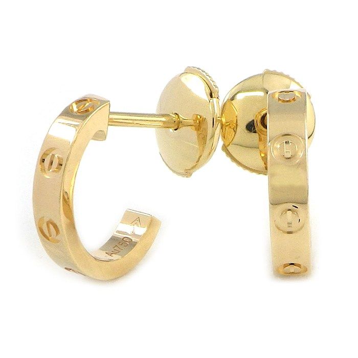 Cartier Earrings Love Hoop SM 18k Yellow Gold