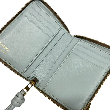 Loewe Bifold Wallet Gray Jew Light Blue Zip Around Leather — view 3