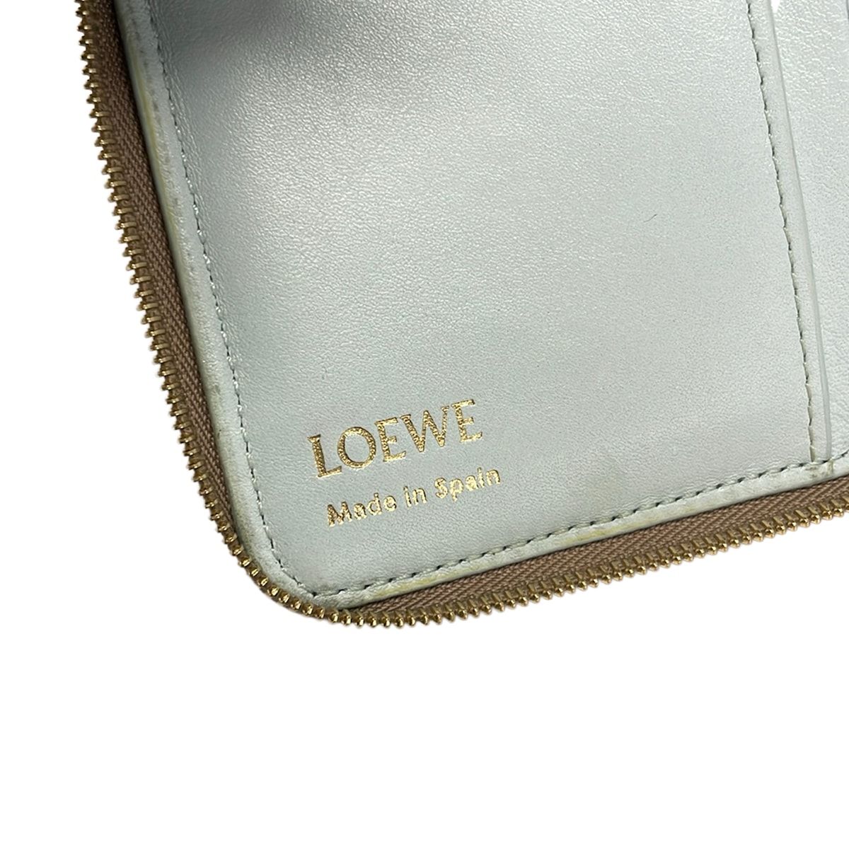 Loewe Bifold Wallet Gray Jew Light Blue Zip Around Leather — view 5