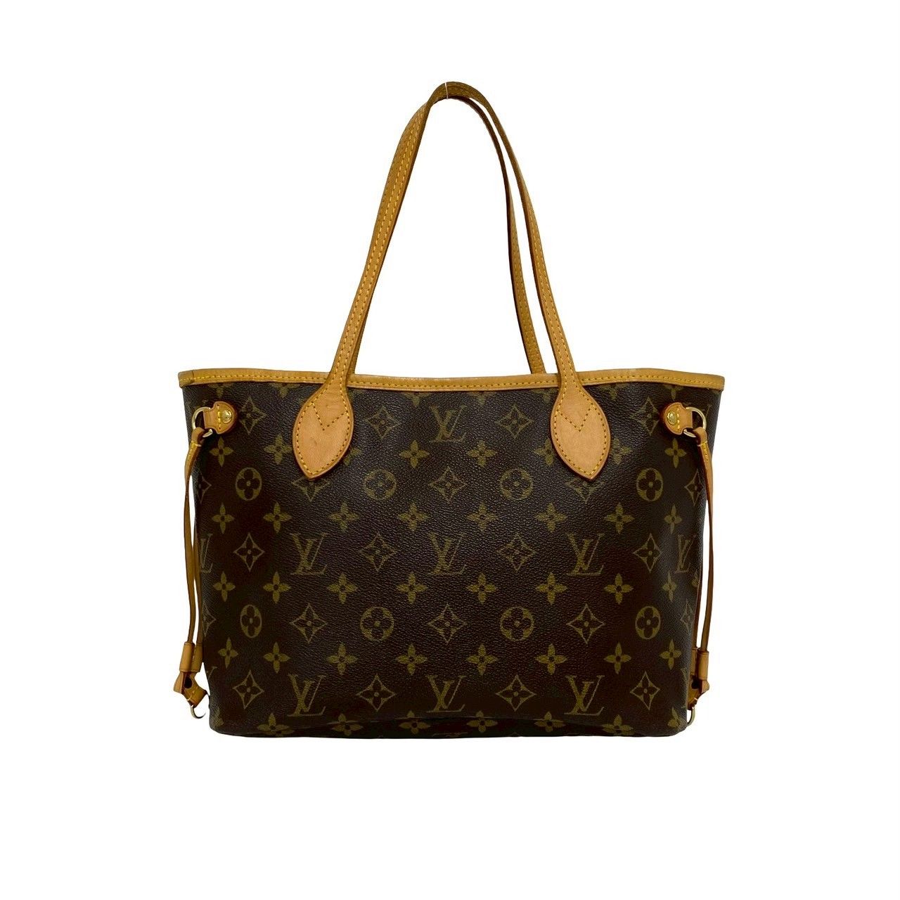 Louis Vuitton Box Neverfull PM Monogram Leather Tote Brown — view 3