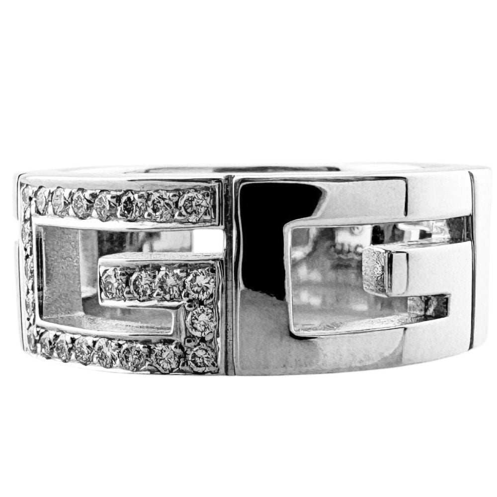 Gucci Multi Pull Ring 18k White Gold Diamond — view 4
