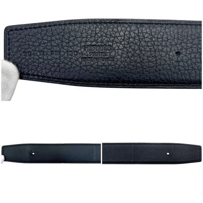 Hermes Belt Black Constance Reversible Waist 90 cm 35 mm Zipper Pattern Leather — view 6