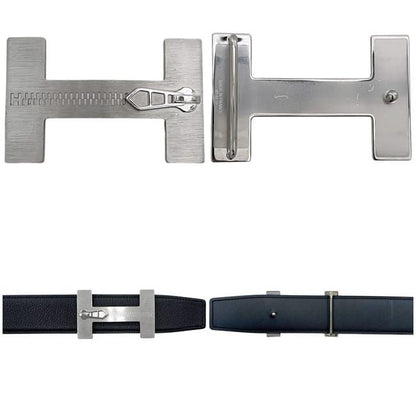 Hermes Belt Black Constance Reversible Waist 90 cm 35 mm Zipper Pattern Leather — view 4