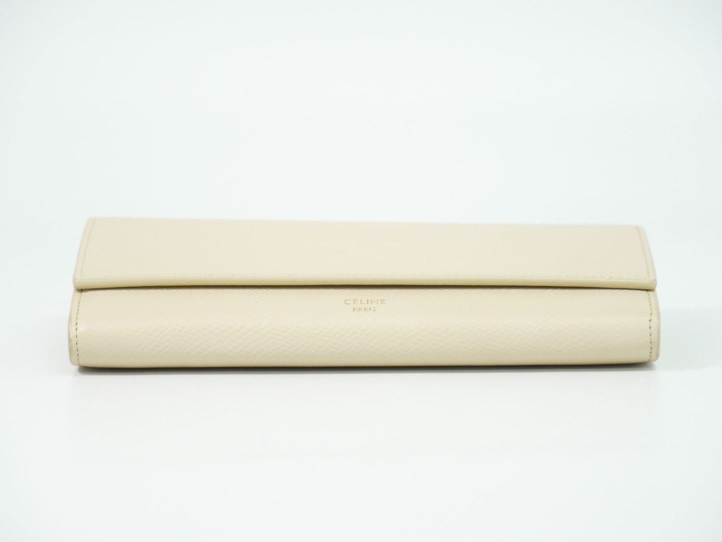 Celine Large Flap Wallet Leather Ivory — view 3