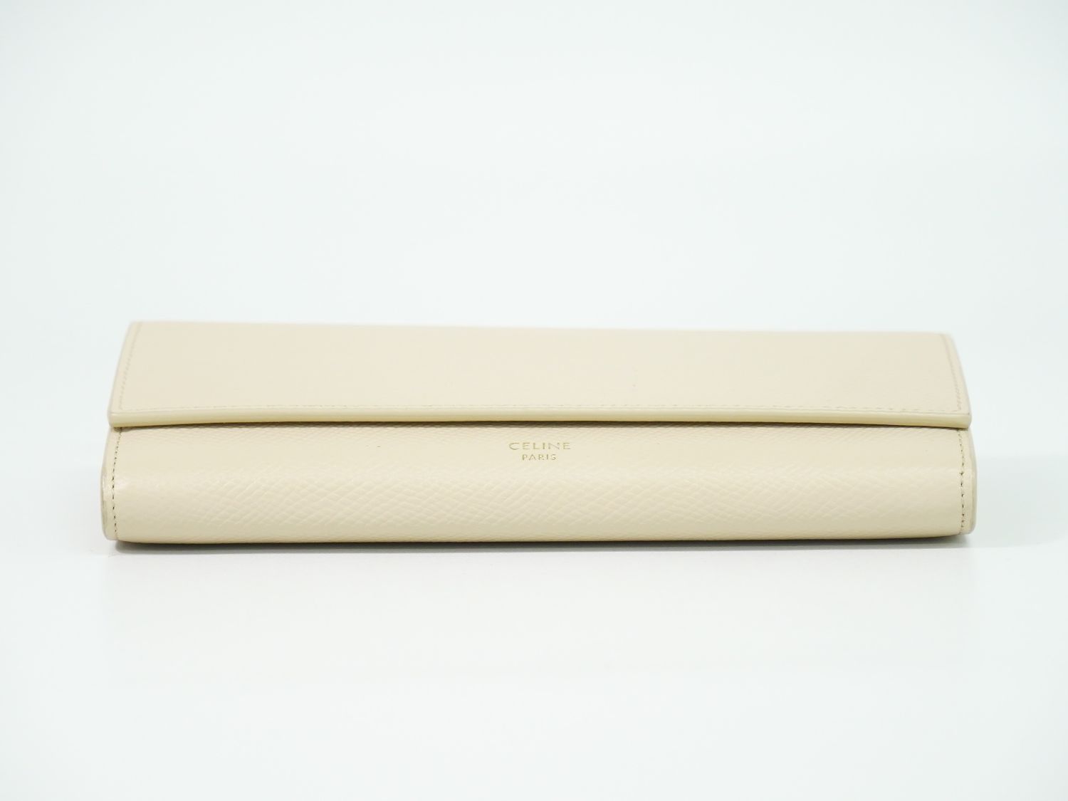 Celine Large Flap Wallet Leather Ivory — view 3