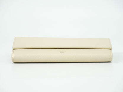 Celine Large Flap Wallet Leather Ivory — view 3