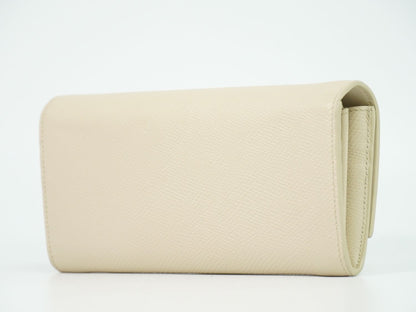 Celine Large Flap Wallet Leather Ivory — view 2