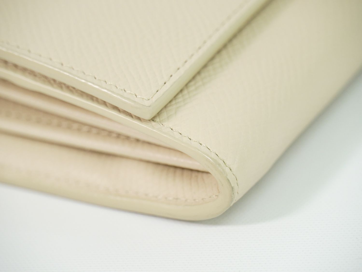 Celine Large Flap Wallet Leather Ivory — view 6