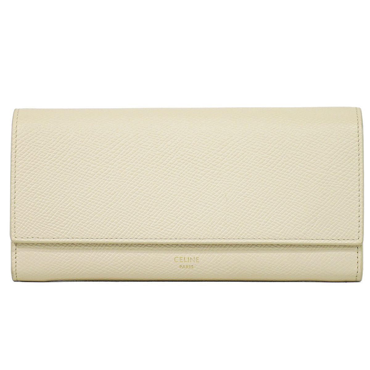 Celine Large Flap Wallet Leather Ivory