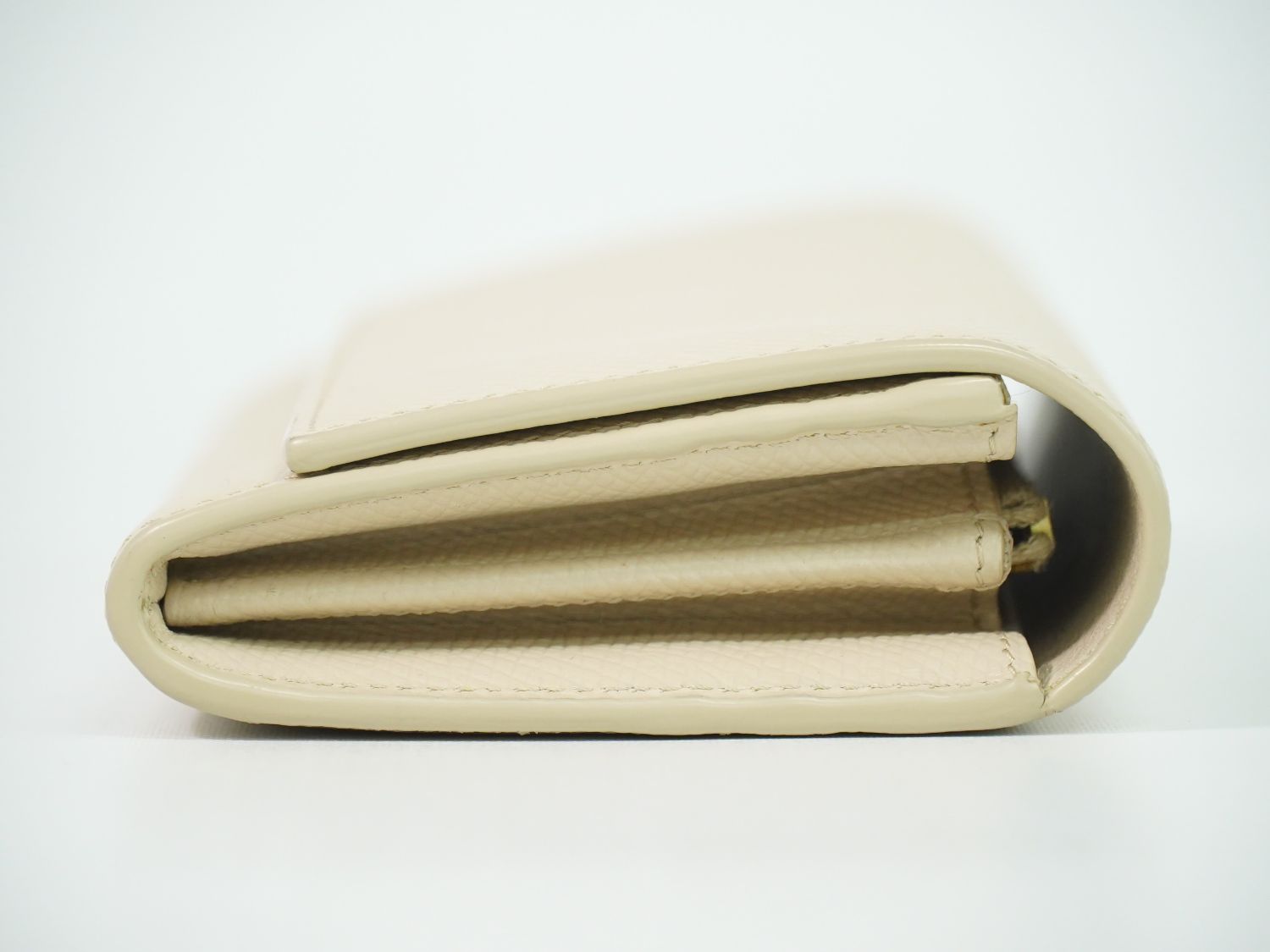Celine Large Flap Wallet Leather Ivory — view 4