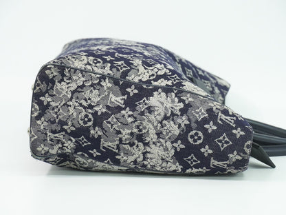 Louis Vuitton LV Grand Sac Monogram Tapestry Tote Navy — view 4