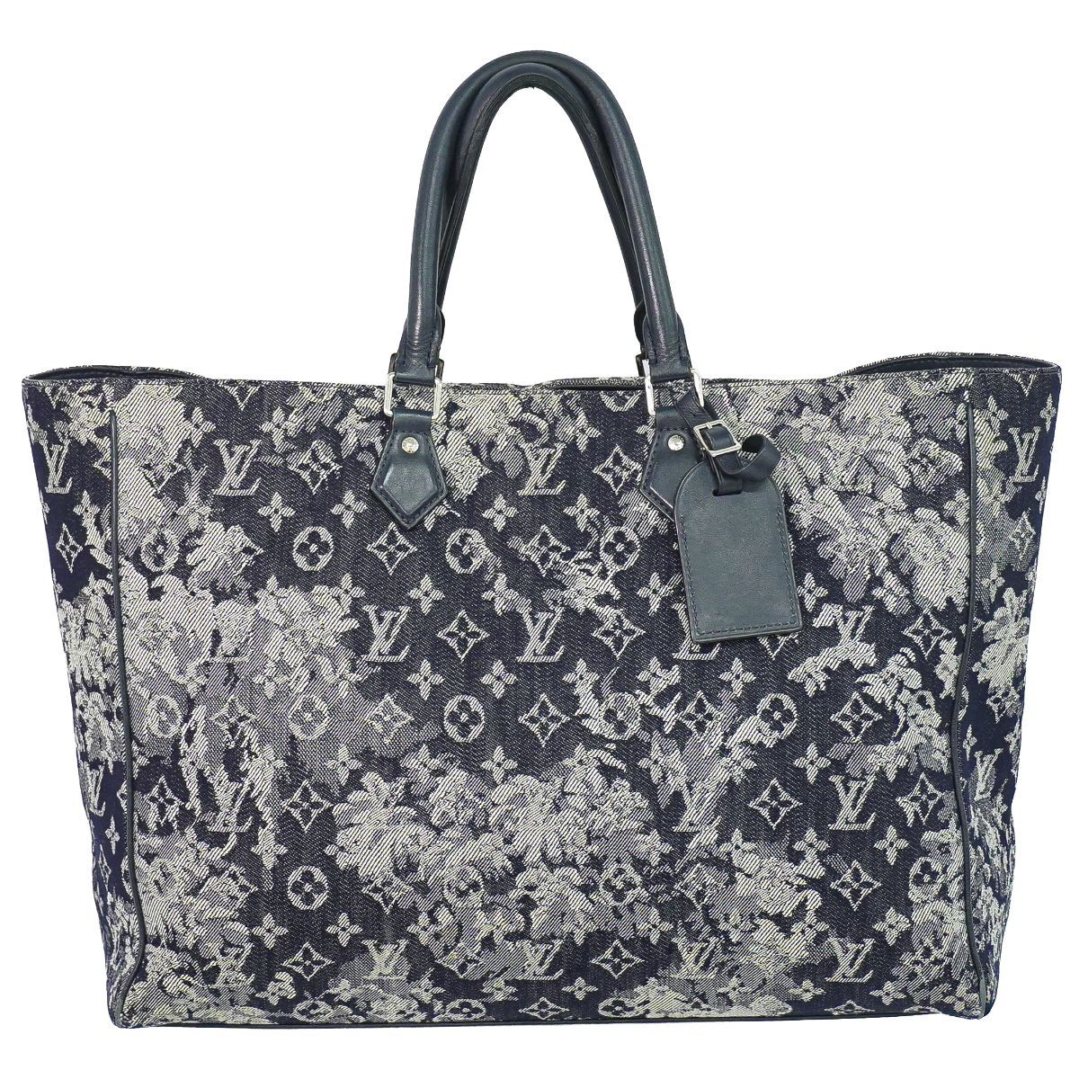 Louis Vuitton LV Grand Sac Monogram Tapestry Tote Navy