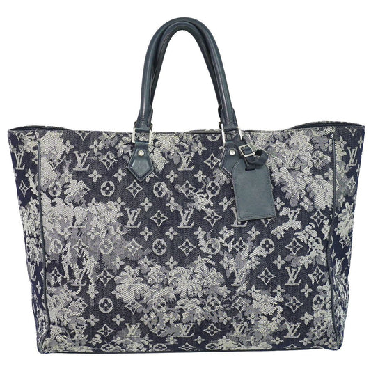 Louis Vuitton LV Grand Sac Monogram Tapestry Tote Navy