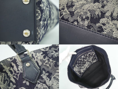 Louis Vuitton LV Grand Sac Monogram Tapestry Tote Navy — view 7