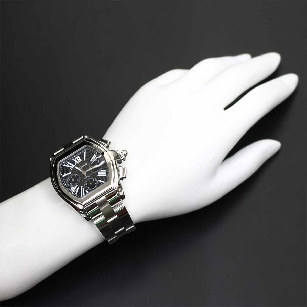 Cartier Roadster Chronograph Watch Date Black Automatic — view 3