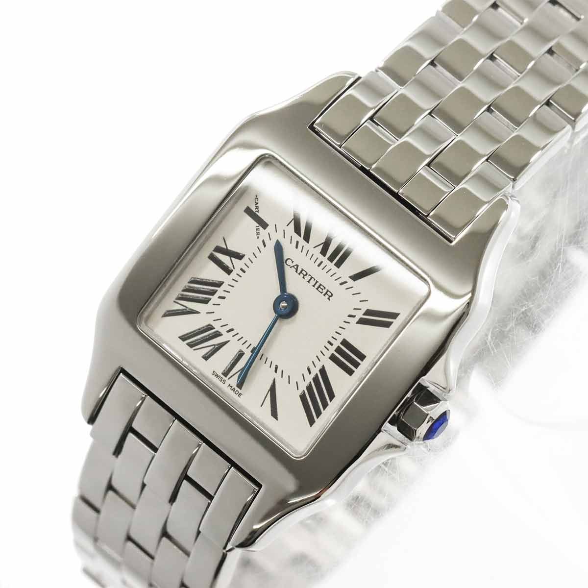 Cartier Santos Demoiselle LM Boys Watch Ivory Quartz — view 7