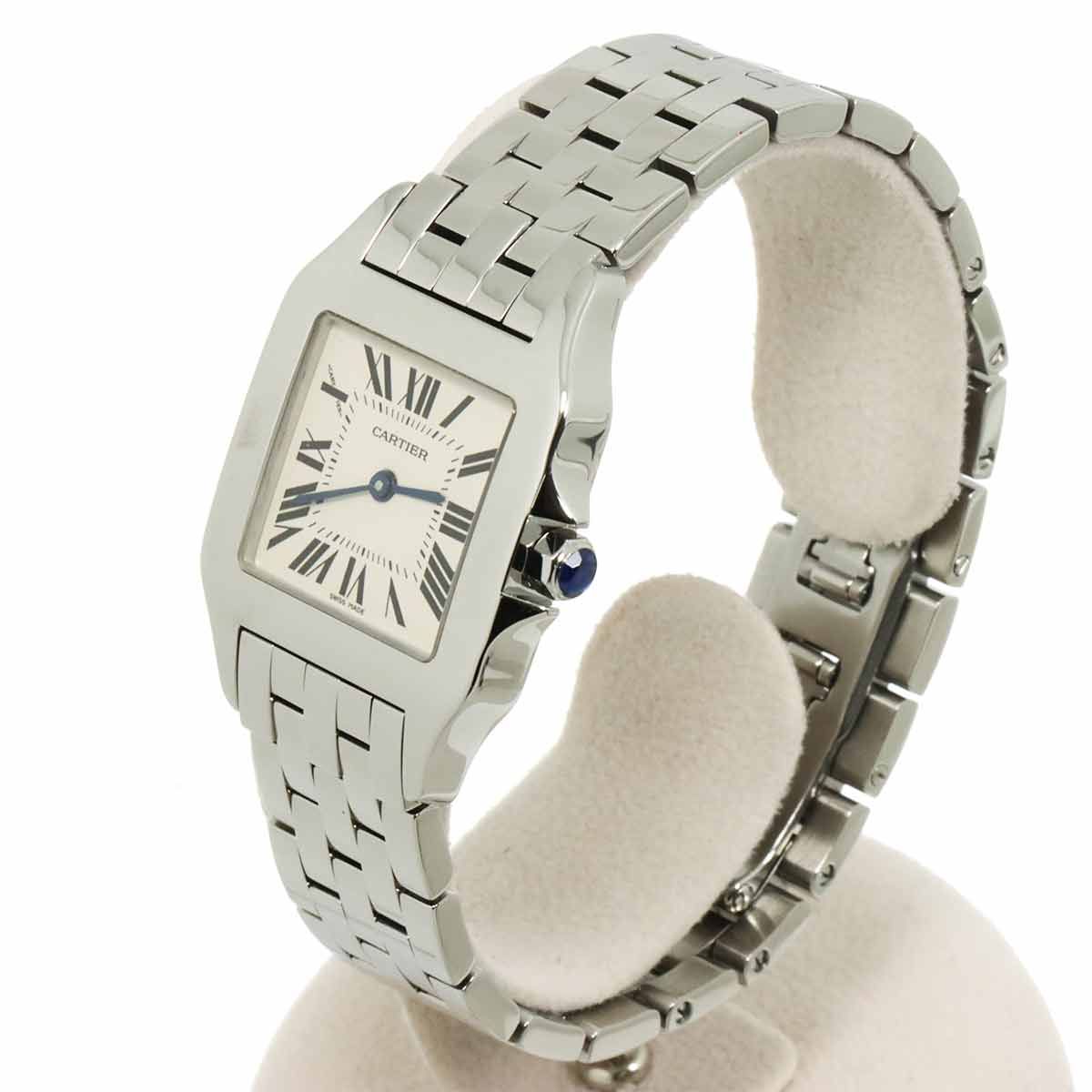 Cartier Santos Demoiselle LM Boys Watch Ivory Quartz — view 2