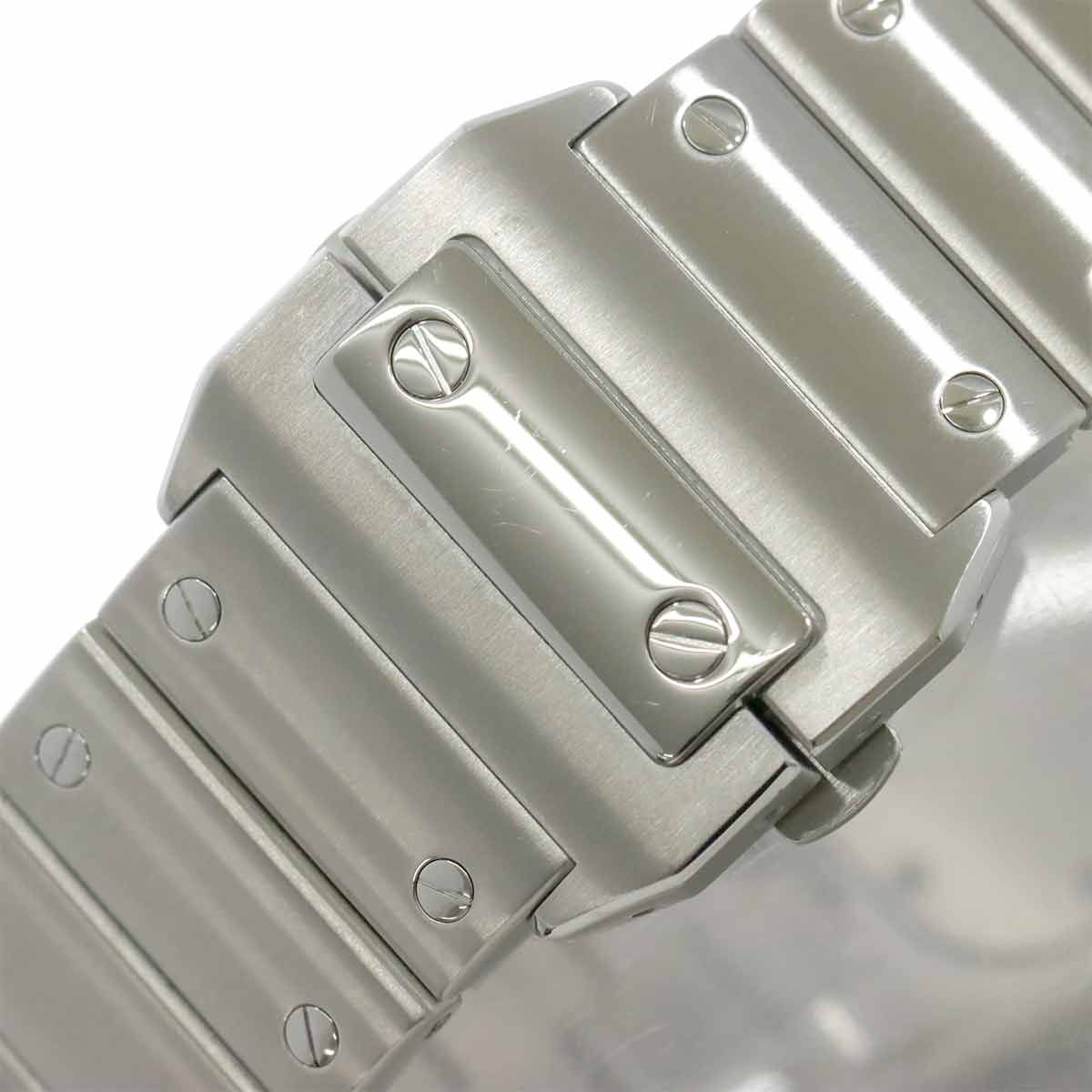 Cartier Santos 100 LM Watch Silver Automatic — view 7