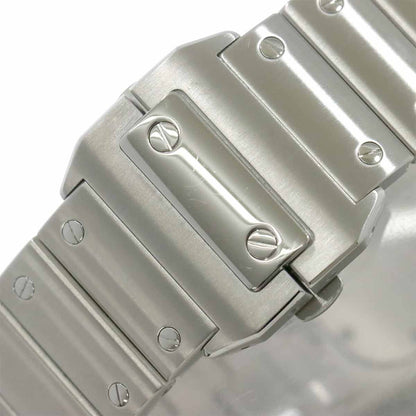 Cartier Santos 100 LM Watch Silver Automatic — view 7