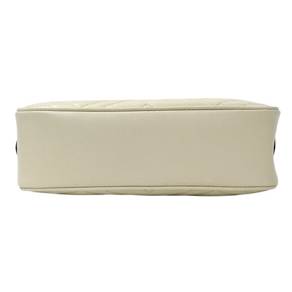 Gucci GG Marmont Shoulder Bag Leather White Chain — view 3