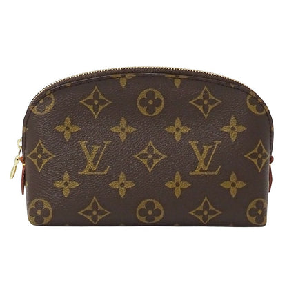 Louis Vuitton Pouch Monogram Makeup Cosmetic Pochette PM Brown Case